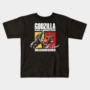 Godzilla King of the Monsters vs Dragonzord Kids T-Shirt